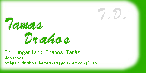 tamas drahos business card
